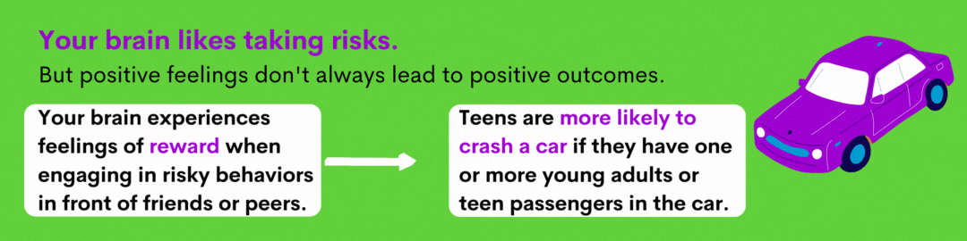 Your brain likes taking risks. But positive feelings don't always lead to positive outcomes.